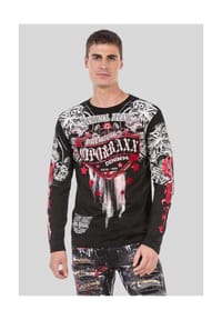 CIPO & BAXX® - Sweatshirts mit coolem Print - BLACK