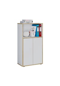 VCM. - Holz Büroschrank Ordner Aktenschrank Büromöbel Schrank Salia 3-fach Breite 60 cm Drehtüren - Anthrazit
