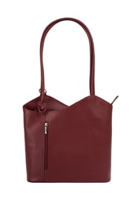 Cluty - Shopper Rucksack Kombination Echt Leder, Made In Italy - beige