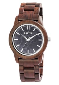 RAPTOR Raptor - Herren Quarz Armbanduhr Elementary - Mineralglas - braun #1