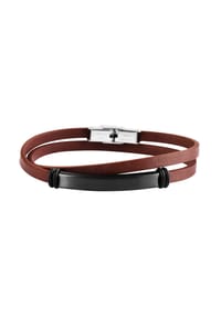 Adelia's - Adelia's Unisex Armband aus Edelstahl - braun schwarz silber