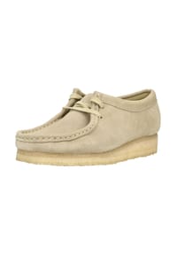 CLARKS® - Veloursleder Halbschuhe WALLABEE. - Beige