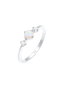 elli. - Ring Trend Bandring Trio Geo Vintage Opale 925 Silber - Blau