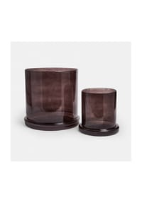 LOBERON - Windlicht 2er Set Saffrone lila - lila
