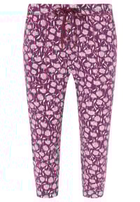 JOCKEY® - Supersoft Loungewear-Hose, Capri-Länge, Eingrifftaschen, für Damen - 12A BLUE/ANIMAL