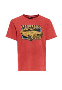 KING KEROSIN - Print-Shirt Acid-Washed Speedfreak - himmelblau