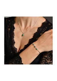Adelia's Modern Essentials - Armband aus 925 Silber mit Zirkonia 17+3 cm - silber