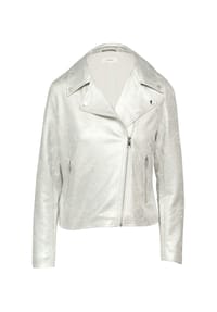 s.Oliver - Bikerjacke, Veloursleder, für Damen - 0010  WHITE