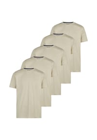 Redmond - T-Shirt 5er Pack Basic - Beige