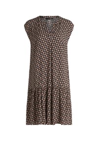 BETTY BARCLAY - Blusenkleid mit Gürtel - Dark Blue/Brown