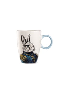 GILDE - Tasse Human Essence Hasenmotiv, Hase, Porzellan, Ø 9 cm, 81539 - mehrfarbig