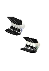 MUNADUNA - 4er-Pack Yoga-Zehensocken – offener Spann Zehensocken,PVC-Noppen,Anti-Rutsch - Blau-Grün Mix