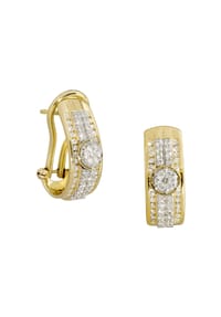 MONCARA - Damen Ohrclipse, 585er Gold, 106 Diamanten zus. ca. 0,60 Karat - 