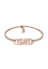 elli. - Armband Infinity Liebe 925 Silber, Mit Kristallen Von Swarovski® - Rosegold
