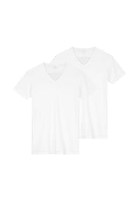 DSTREZZED - Herren T-Shirt, V-Neck, 2er Pack - Eastwood, Slim Fit, Baumwolle-Viskose-Mix - Schwarz