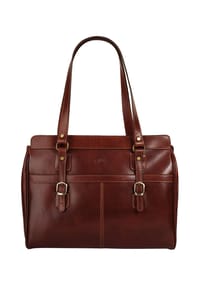 piké - Shopper Echt Leder, Made In Italy - braun