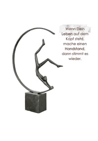 GILDE - Skulptur "Gymnast" - braun