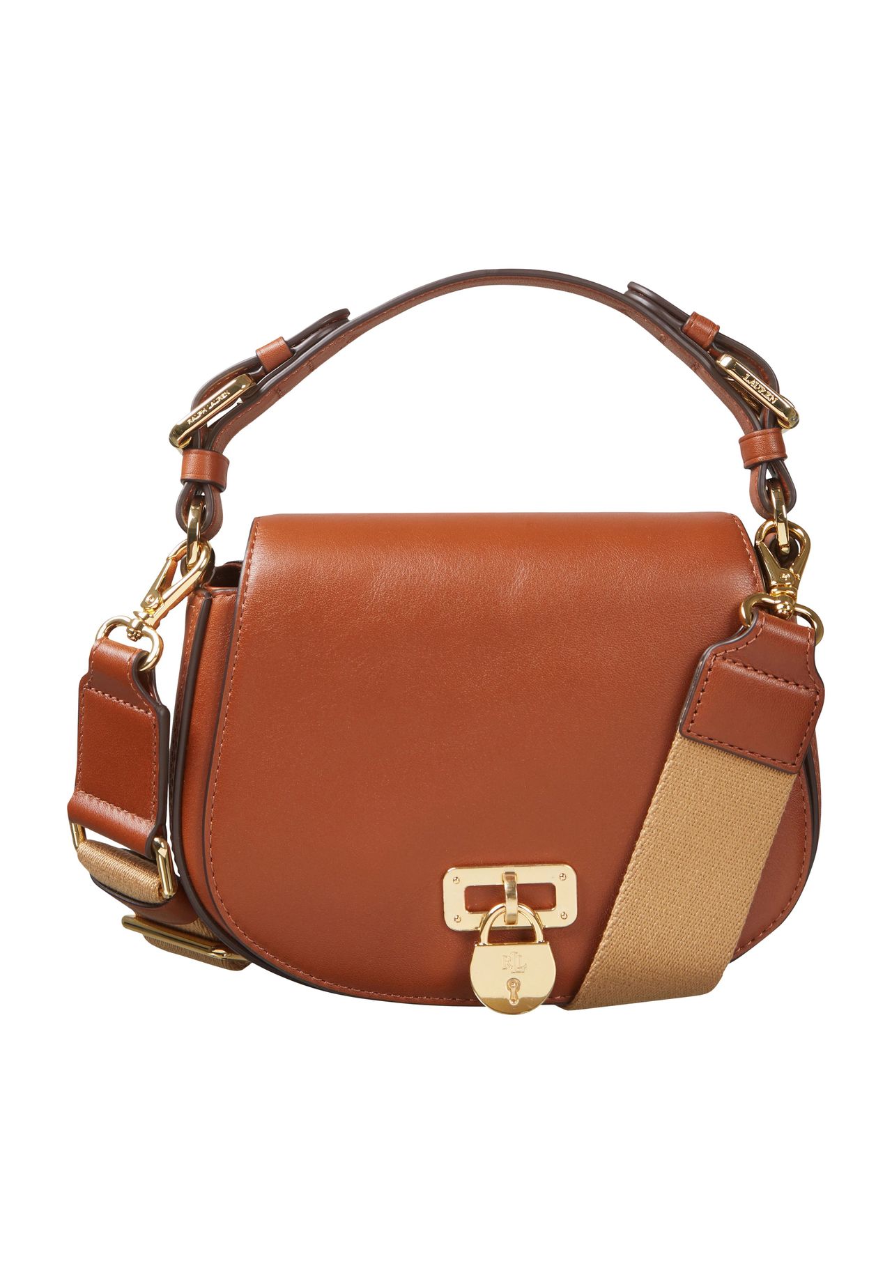 LAUREN RALPH LAUREN Umhängetasche, Magnetdruckknopf, Leder, für  