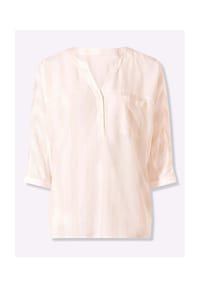 heine - Bluse - ecru-himmelblau-gestreift