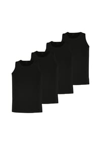 PUMA® - Herren Tank Tops, 4er Pack - Tank Top 4P, Unterhemd, Rundhals, Regular Fit - Schwarz