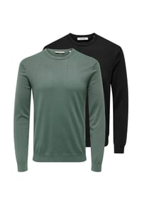 ONLY & SONS - Pullover 2er Pack Wyler - Schwarz