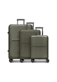 Stratic Shine - Shine 4 Rollen Kofferset 3-teilig mit Dehnfalte - black