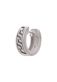 caї - Single Creole 925 Silber matt oxidiert 925/- Sterling Silber - Silbergrau