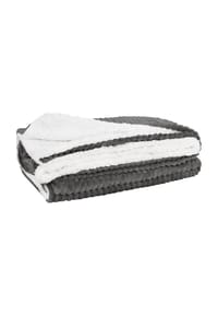 Aspero® - Flanell Kuscheldecke 150x200 cm Ezeiza - Dunkelgrau