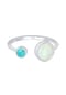 elli. Ring Geo Opal Howlith Boho Offen Verstellbar 925 Silber Bild 2