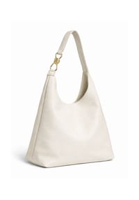 collezione alessandro® - Schultertasche PetiteCuir aus Rindsleder, Made in Italy - beige