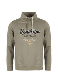 ROADSIGN® australia - Herren Sweatshirt Edge Tube mit Logo Print und Schalkragen - braun