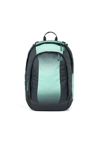 Satch AIR - Schulrucksack, Reißverschluss, Laptopfach - TÜRKIS/GRAU