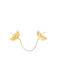 LES REINES - The Peafowl – Manschettenknöpfe, 24K vergoldet - Gold