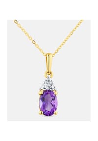 Diamant L'eternel - Kette mit Anhänger, mit Amethyst, 375 Gelbgold - gold