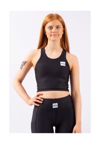 eivy - Top Sport-BH mit zusätzlichem Push-Up mit Marken-Logo - Black