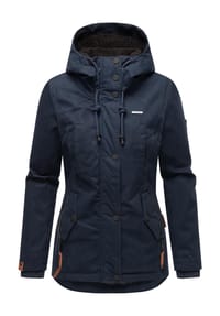 MARIKOO® - Winterjacke Bikoo - Black with black fur