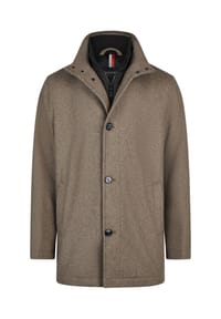HECHTER PARIS - Jacke Modern Fit mit Stehkragen und Knopfleiste - Schwarz