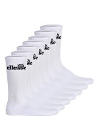 ellesse - Unisex Sport-Socken, 7 Paar - Trego Sport Sock, Crew Socks, Tennis, Ripp-Bündchen, Logo - Schwarz