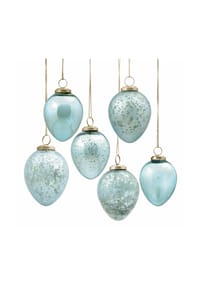 LOBERON Osterei 6er Set Cataleya blau - Osterdekoration - blau
