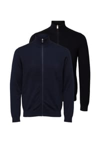 SELECTED - Strickjacke 2er Pack Berg - Schwarz