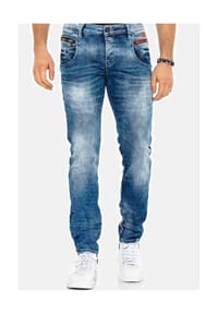 CIPO & BAXX® - Jeans in verwaschenem Design, CD-394 - Blau