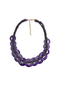 Steuer Modeschmuck - Collierkette Metall - lila
