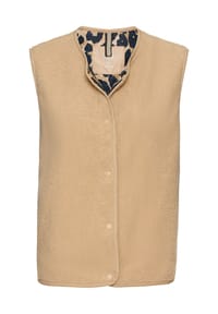 camel active - Fleece-Weste mit Knopfverschluss - Cashmere