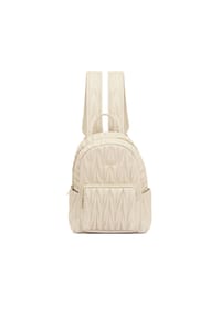 Kazar - Gesteppter Lederrucksack - Creme