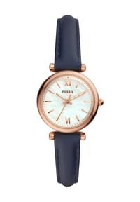 FOSSIL CARLIE MINI - Damenuhr "ES4502" - ROSÉGOLD/ BLAU