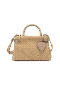 LES VISIONNAIRES Issac Weave - Issac Weave Handtasche Leder 31 cm - mushroom