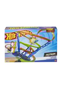 Hot Wheels - Action Rennbahn "Crash-Spirale-Trackset", 73cm - 