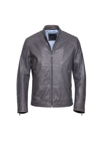 bugatti - Lederjacke BUAPOLLO mit Schultersteppung und Reißverschlüssen - Schwarz