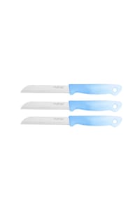 Cheffinger - Küchenmesser 18 cm mit ergonomischem Griff - Hellblau - Hellblau 1 Stück