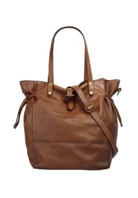 forty° - Shopper Echt Leder, Made In Italy - cognac